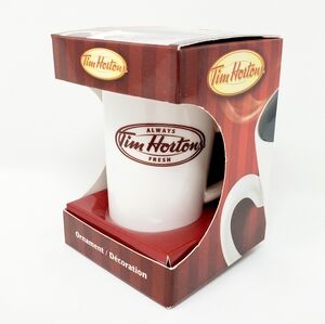 Tim Hortons China Mug 2011 Christmas Ornament - Approx 2.25" tall